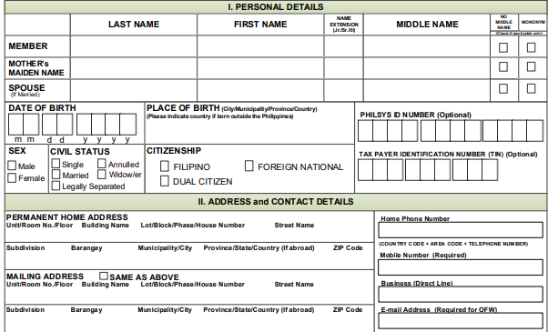 PhilHealth Member Registration Form PMRF online, 2026