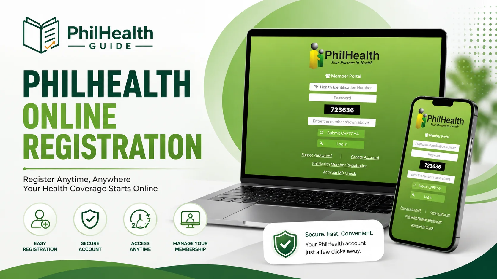 PhilHealth online registration form on the Member Portal, 2026